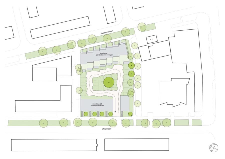 Nieuwbouw Chopinlaan plattegrond